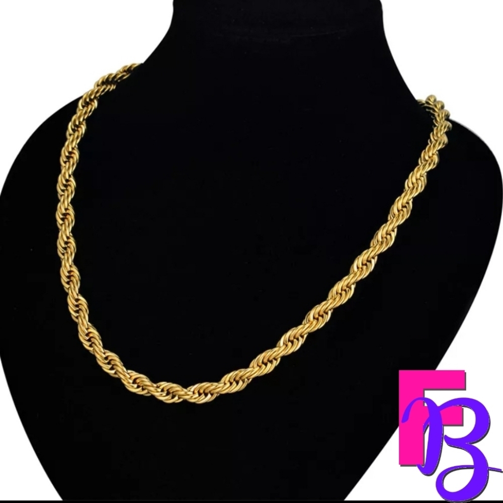 *NEW!* Thick 7MM 20" 14K Gold Rope Chain